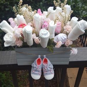 Baby Girl/Boy Flower Diaper Basket
